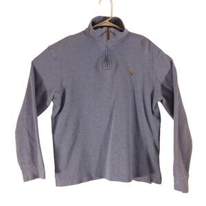Polo Ralph Lauren Estate Rib sweater womens M Medium baby blue flesh color pony